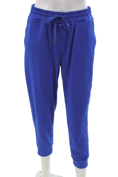 Quince Women Blue Jogger Pants Drawstring 88% Recycled Poly Size M
