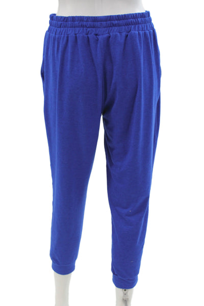 Quince Women Blue Jogger Pants Drawstring 88% Recycled Poly Size M