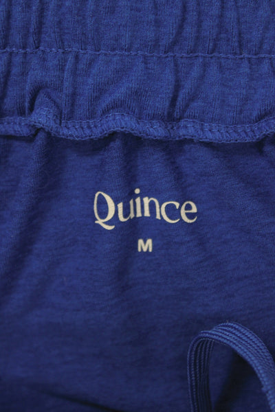 Quince Women Blue Jogger Pants Drawstring 88% Recycled Poly Size M