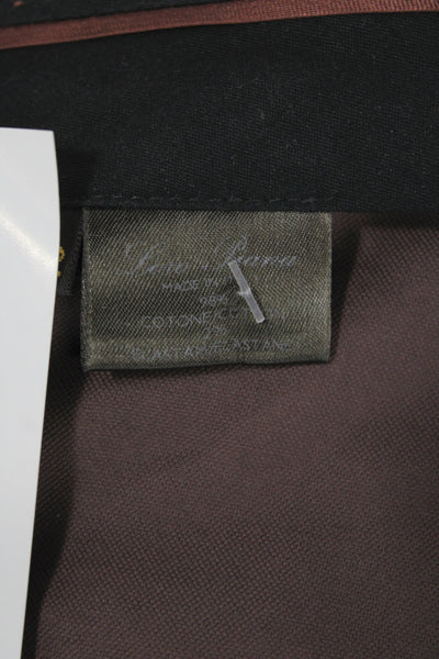 Loro Piana Women Dress Pants Brown Cotton Button Classic Size 42