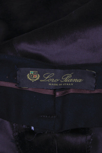 Loro Piana Women Dress Pants Brown Cotton Button Classic Size 42