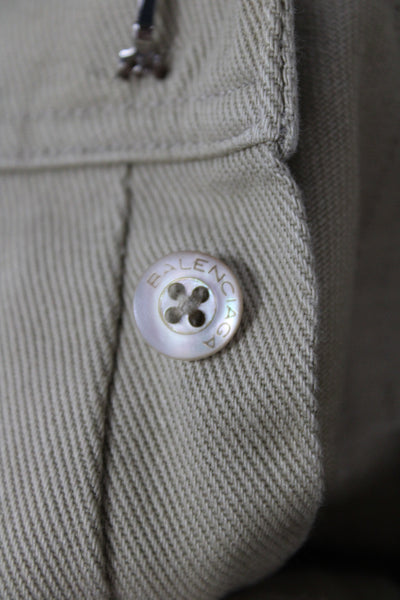 Balenciaga Paris Women Chino Pants Beige Cotton Size 32