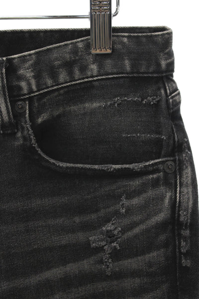 Moussy Womens Skinny Distressed Black Mid Rise Jeans Inseam 27 Size 28