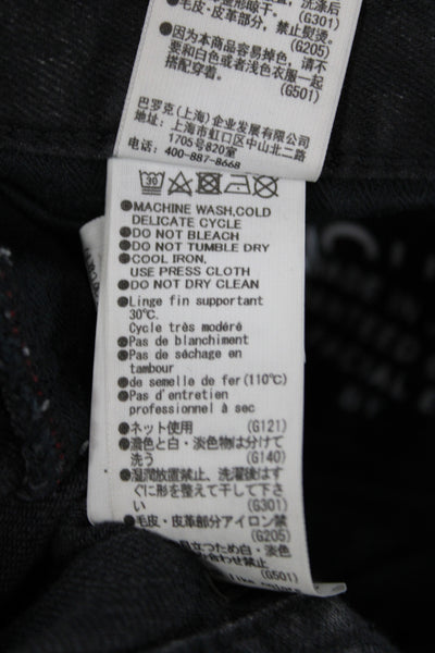 Moussy Womens Skinny Distressed Black Mid Rise Jeans Inseam 27 Size 28