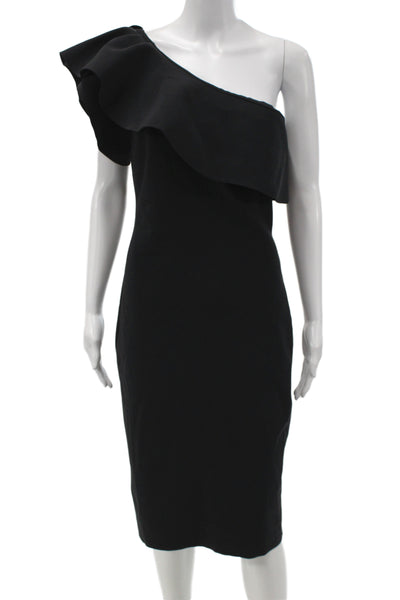 Chiara Boni La Petite Robe Women Sheath Dress One Shoulder Black Size 44