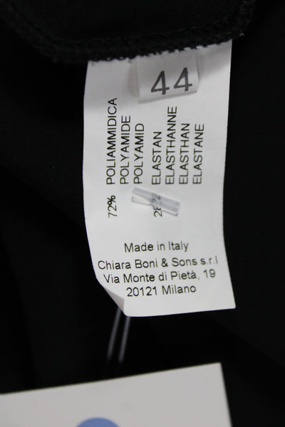 Chiara Boni La Petite Robe Women Sheath Dress One Shoulder Black Size 44
