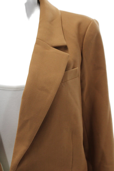 Favorite Daughter Women Basic Jacket Brown Button Long Sleeve Size M