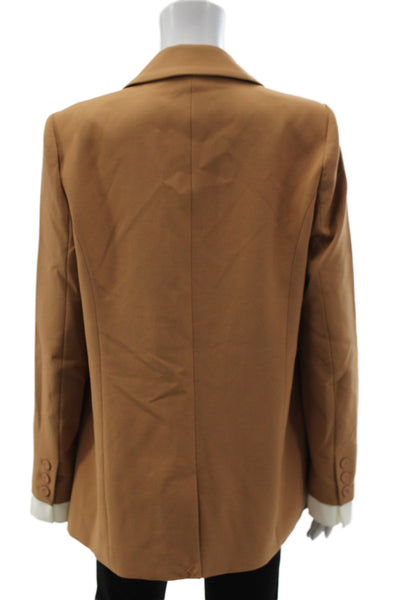 Favorite Daughter Women Basic Jacket Brown Button Long Sleeve Size M