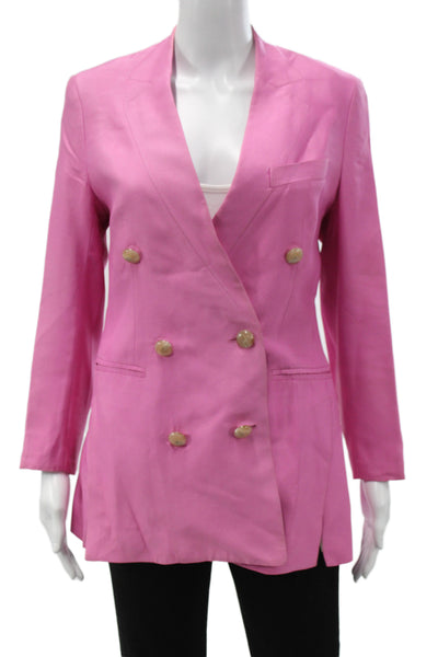 3.1 Phillip Lim Womens Pink Basic Jacket Button Viscose Long Sleeve Size 4