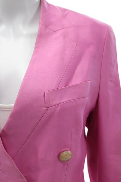 3.1 Phillip Lim Womens Pink Basic Jacket Button Viscose Long Sleeve Size 4