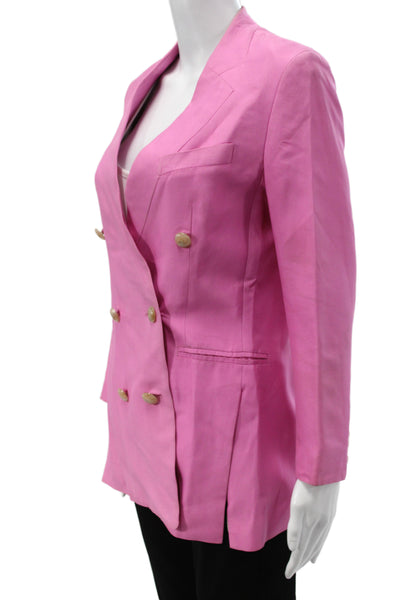 3.1 Phillip Lim Womens Pink Basic Jacket Button Viscose Long Sleeve Size 4