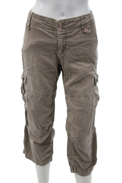 Sanctuary Womens Brown Cargo Capri Pants Size S