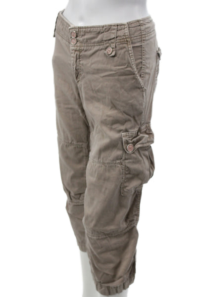 Sanctuary Womens Brown Cargo Capri Pants Size S