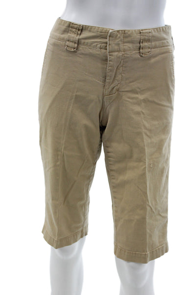 Vince Women Chino Shorts Beige Cotton Size 8