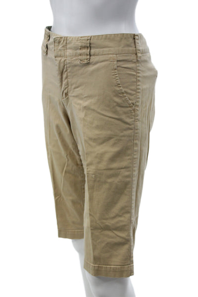 Vince Women Chino Shorts Beige Cotton Size 8