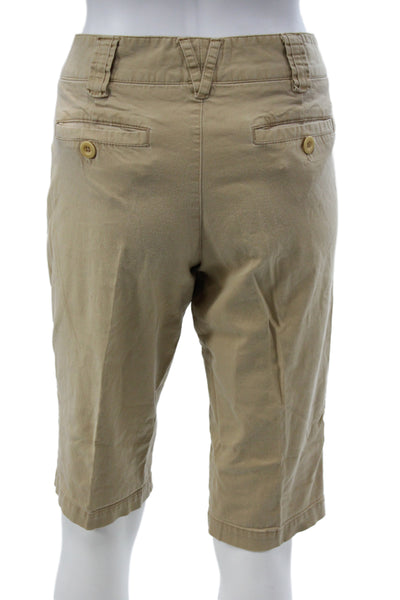 Vince Women Chino Shorts Beige Cotton Size 8