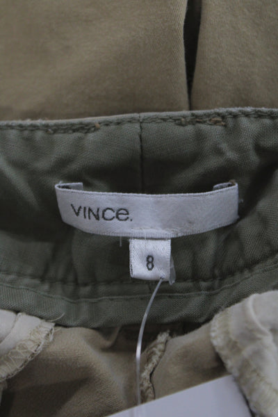 Vince Women Chino Shorts Beige Cotton Size 8