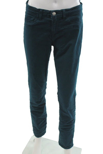J Brand Womens Green Chino Pants Button Closure Size 28