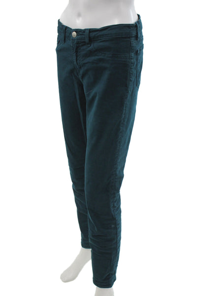 J Brand Womens Green Chino Pants Button Closure Size 28