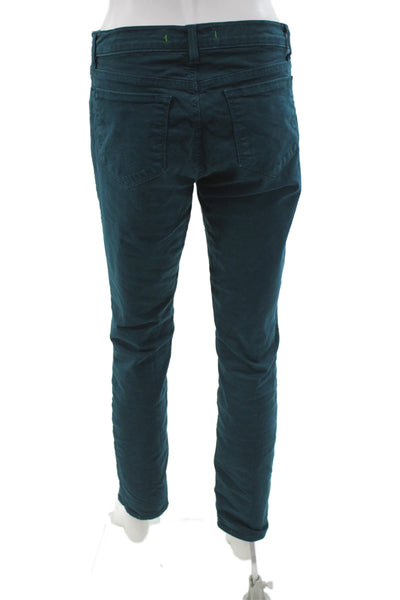 J Brand Womens Green Chino Pants Button Closure Size 28