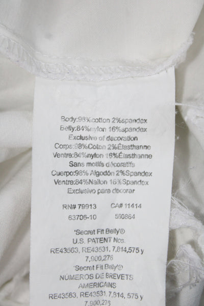 A Pea In The Pod Womens Maternity Chino Shorts White Cotton Size S