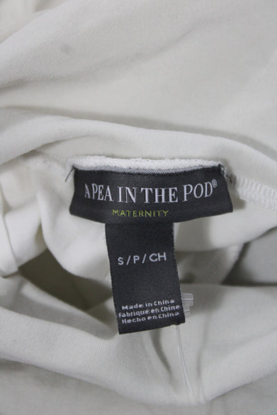 A Pea In The Pod Womens Maternity Chino Shorts White Cotton Size S