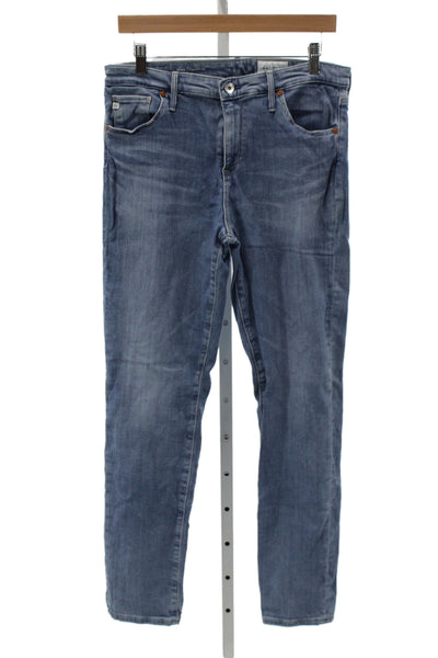 AG Womens Straight Jeans Blue Cotton Button Fly Size 32
