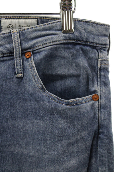 AG Womens Straight Jeans Blue Cotton Button Fly Size 32