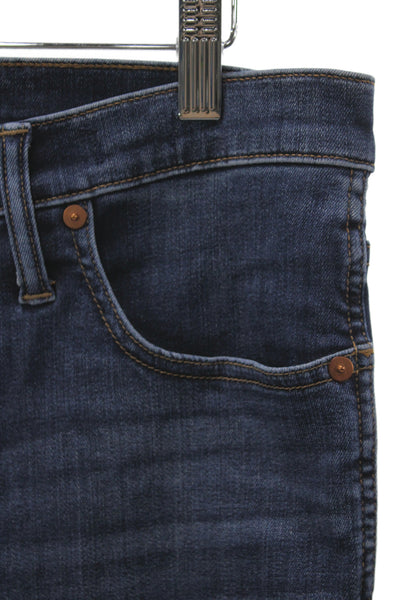 Madewell Women Blue Skinny Cotton Jeans Mid Rise Size 31