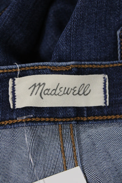 Madewell Women Blue Skinny Cotton Jeans Mid Rise Size 31