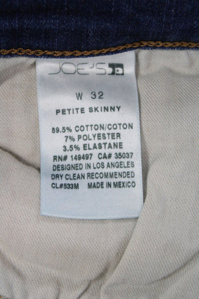 Joes Womens Skinny Jeans Blue Petite Size 32