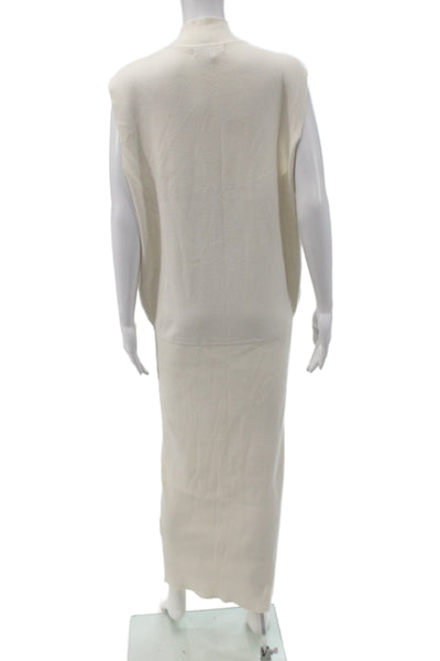 Banana Republic Womens Ivory Sleeveless Maxi Dress Size L