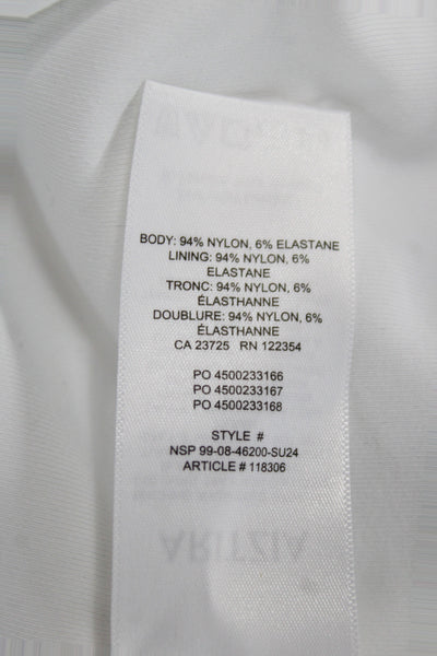 Aritzia Women Bodycon Dress White Sleeveless Scoop Neck Long Size L