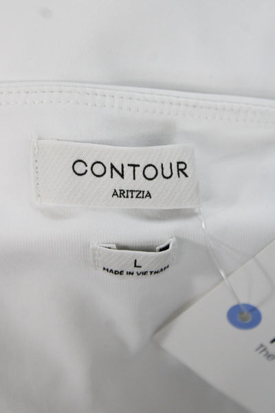 Aritzia Women Bodycon Dress White Sleeveless Scoop Neck Long Size L