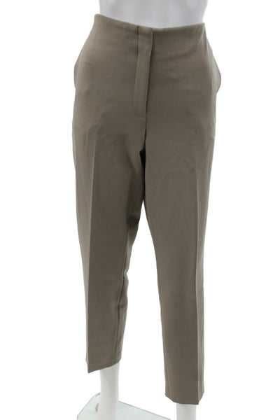 Babaton Aritzia Womens Dress Pants Brown Button Closure Size 10