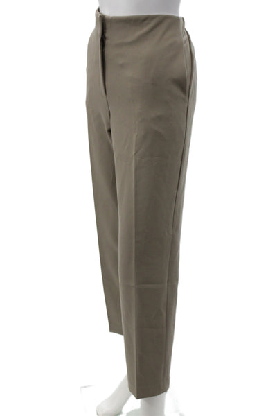 Babaton Aritzia Womens Dress Pants Brown Button Closure Size 10