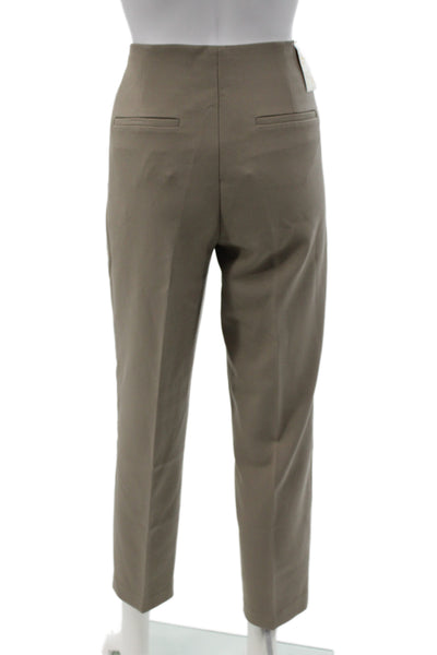 Babaton Aritzia Womens Dress Pants Brown Button Closure Size 10