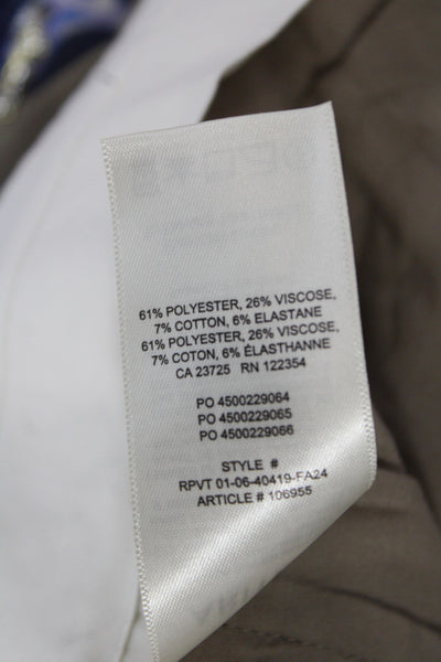 Babaton Aritzia Womens Dress Pants Brown Button Closure Size 10