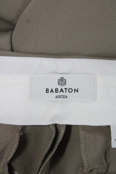 Babaton Aritzia Womens Dress Pants Brown Button Closure Size 10