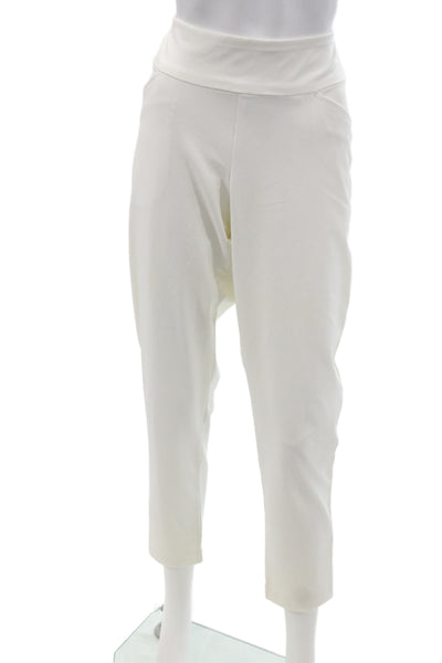 Lilly Pulitzer Womens White Luxletic Ankle Leggings Athleisure Size 12