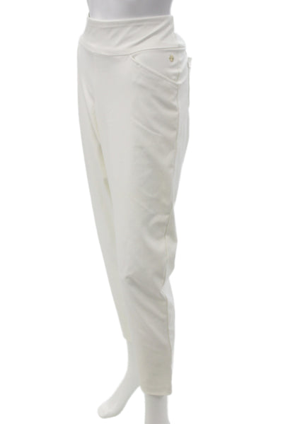 Lilly Pulitzer Womens White Luxletic Ankle Leggings Athleisure Size 12