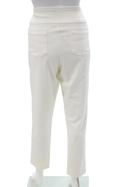 Lilly Pulitzer Womens White Luxletic Ankle Leggings Athleisure Size 12