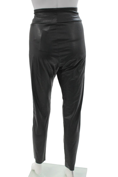 Splendid Womens Ankle Leggings Black Polyurethane Size L
