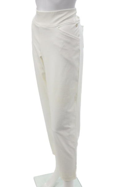 Lilly Pulitzer Women Ankle Leggings White Athleisure Size 12