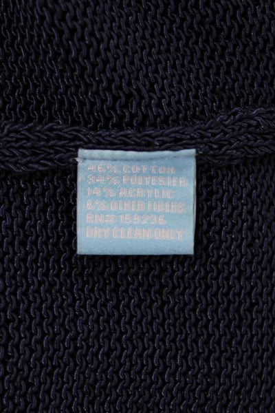 J. Mclaughlin Women Pullover V-Neck Blue Long Sleeve Sweater Size M