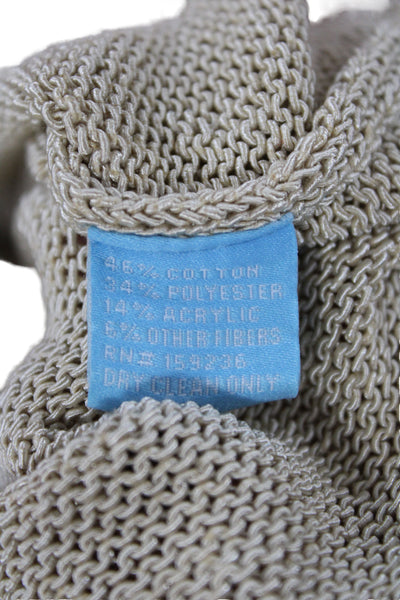 J. Mclaughlin Womens Pullover Sweater Beige V Neck Long Sleeve Size L