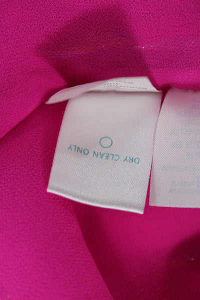 Lilly Pulitzer Womens Tunic V-Neck Argyle Pink Silk Long Sleeve Size M