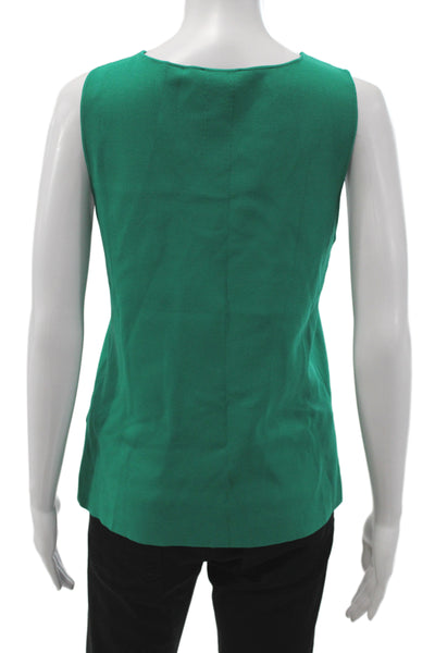 Ted Baker London Women Sleeveless V-Neck Basic Tank Green Size 5