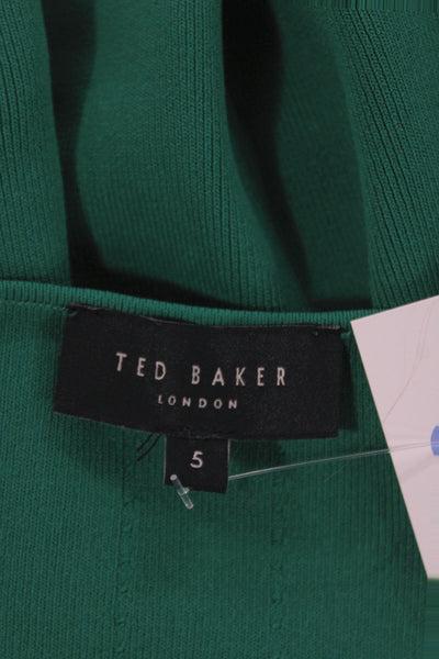 Ted Baker London Women Sleeveless V-Neck Basic Tank Green Size 5