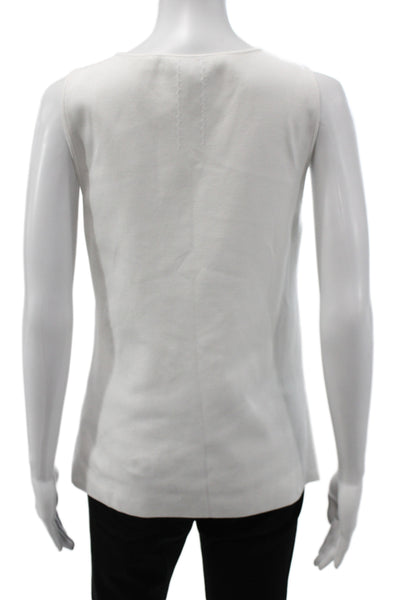 Ted Baker London Womens White V-Neck Sleeveless Pullover Size 5
